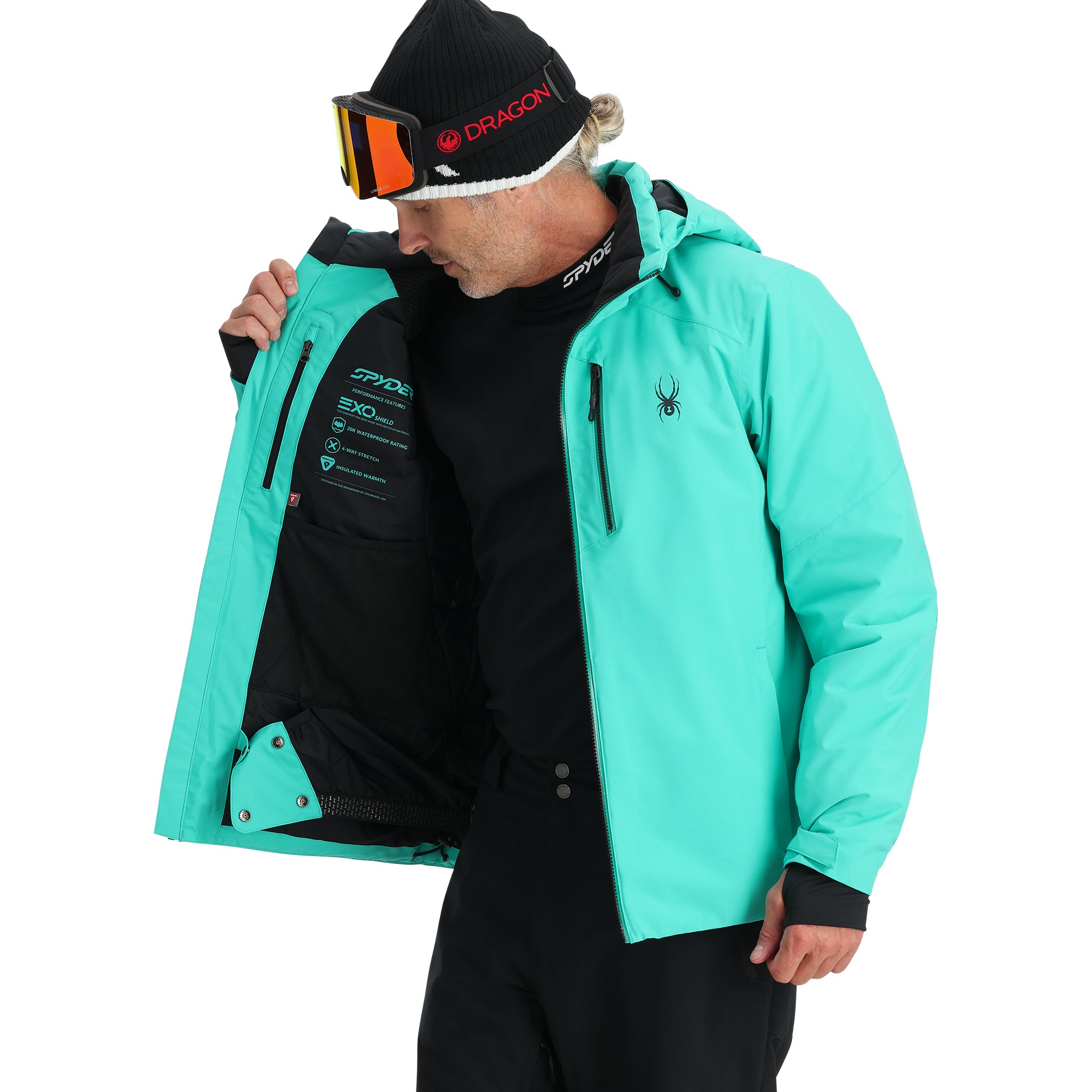 Mens Tripoint - Teal Green – Spyder