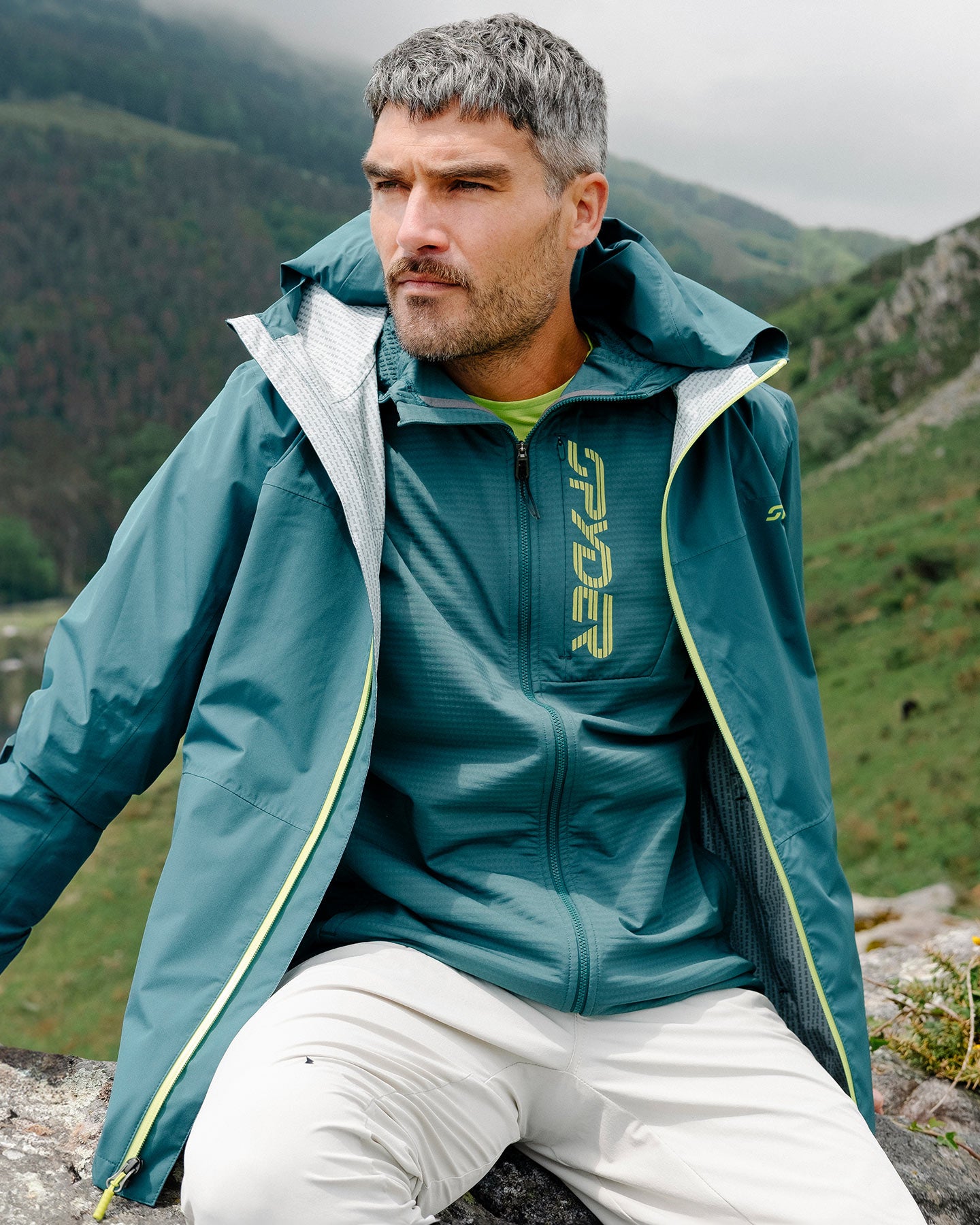 Men's Clutch Rain Shell Jacket - Petrol – Spyder