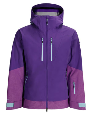 Purple jacket with gray accents on a white background