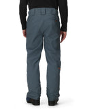 Person wearing dark gray pants on a white background