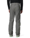 Gray pants with green accents on a white background