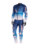 Athletic suit with USA and star pattern on a white background