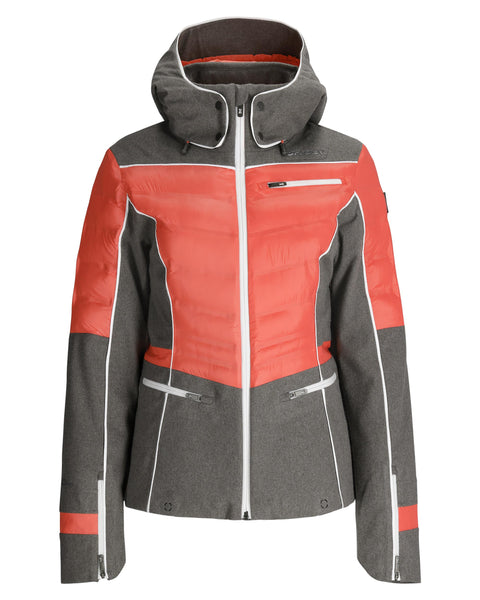 SPYDER フード付きジャケット 赤/グレー Women's Granada Jacket - Storm – Spyder