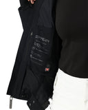 Black Spyder jacket with visible branding on a white background