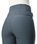 Dark gray leggings on a mannequin against a white background