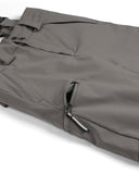 Gray pants with a zipper on a white background