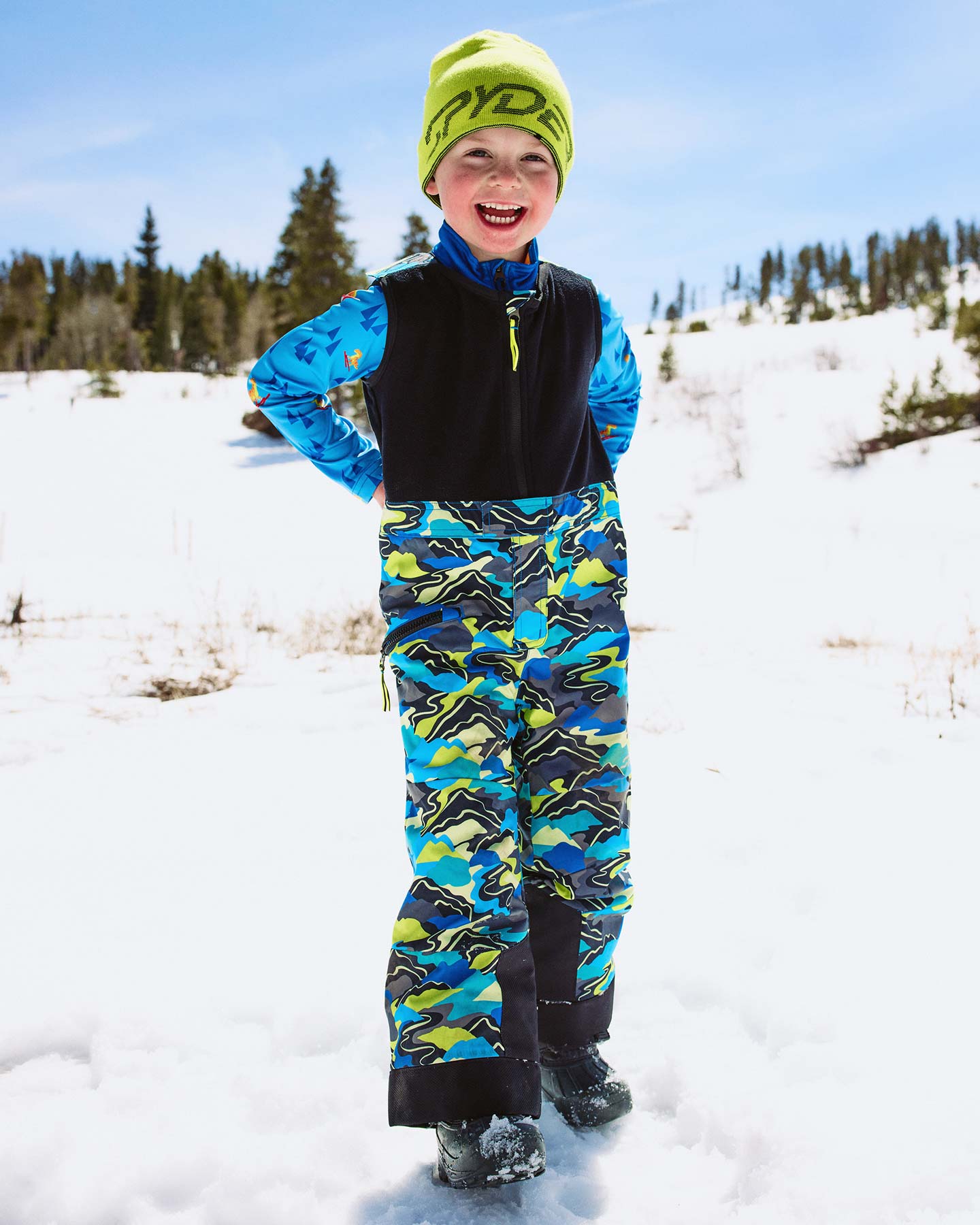 Little Kids' Expedition Pants - Cobalt Mountain Clouds – Spyder