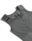 Gray tactical vest with a visible brand logo on a white background