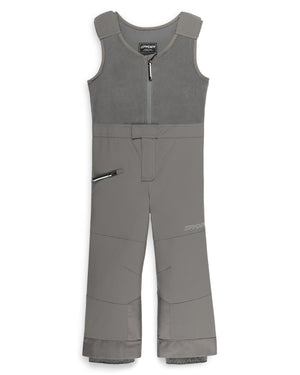 Gray bib overalls on a white background