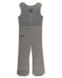 Gray bib overalls on a white background