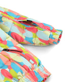 Colorful children's jacket with a pattern on a white background