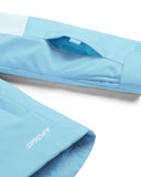 Light blue pants with Spyder logo on a white background