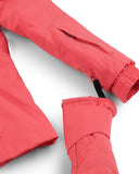 Close-up of pink gloves with a white background