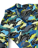 Little Boys International Half Zip T-Neck - Cobalt Mountain Clouds