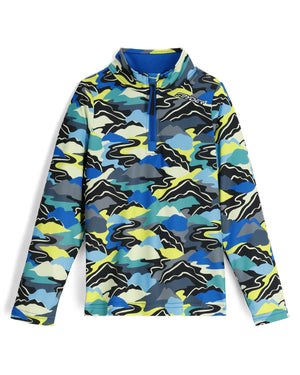 Little Boys International Half Zip T-Neck - Cobalt Mountain Clouds