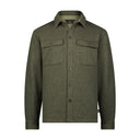 Mens Sweater Fleece Shacket - Dusty Green