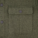 Mens Sweater Fleece Shacket - Dusty Green