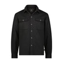 Mens Sweater Fleece Shacket - Black