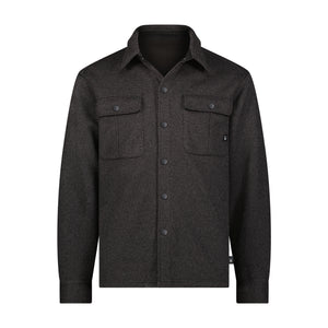 Mens Sweater Fleece Shacket - Pewter