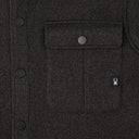 Mens Sweater Fleece Shacket - Pewter