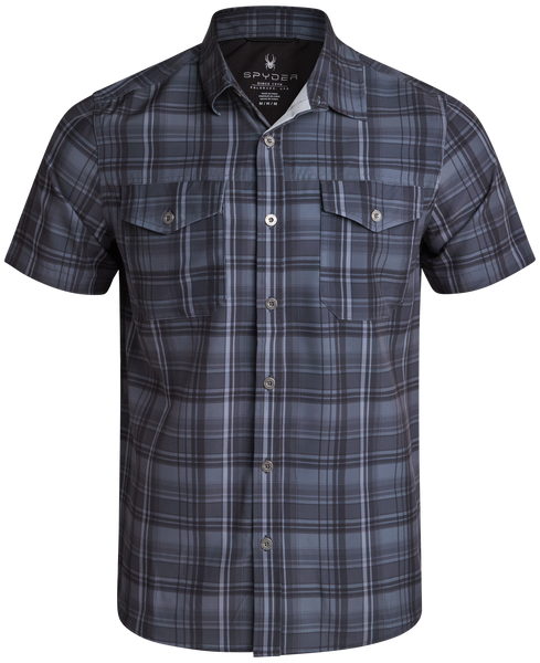 mens short sleeve black dress shirts Men's Seaside Collared Shirt