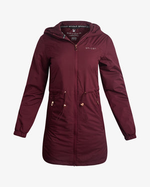 Women's Long Spyder Lite Jacket - Burgundy