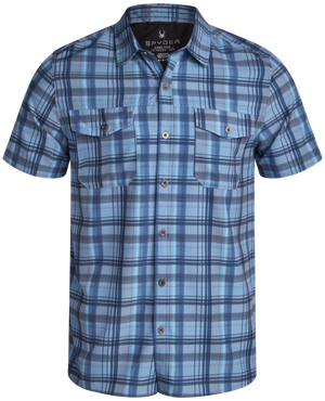 Men's Seaside Collared Shirt- Dusty Blue