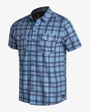 Men's Seaside Collared Shirt- Dusty Blue