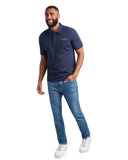 Mens Short Sleeve Interlock - Navy