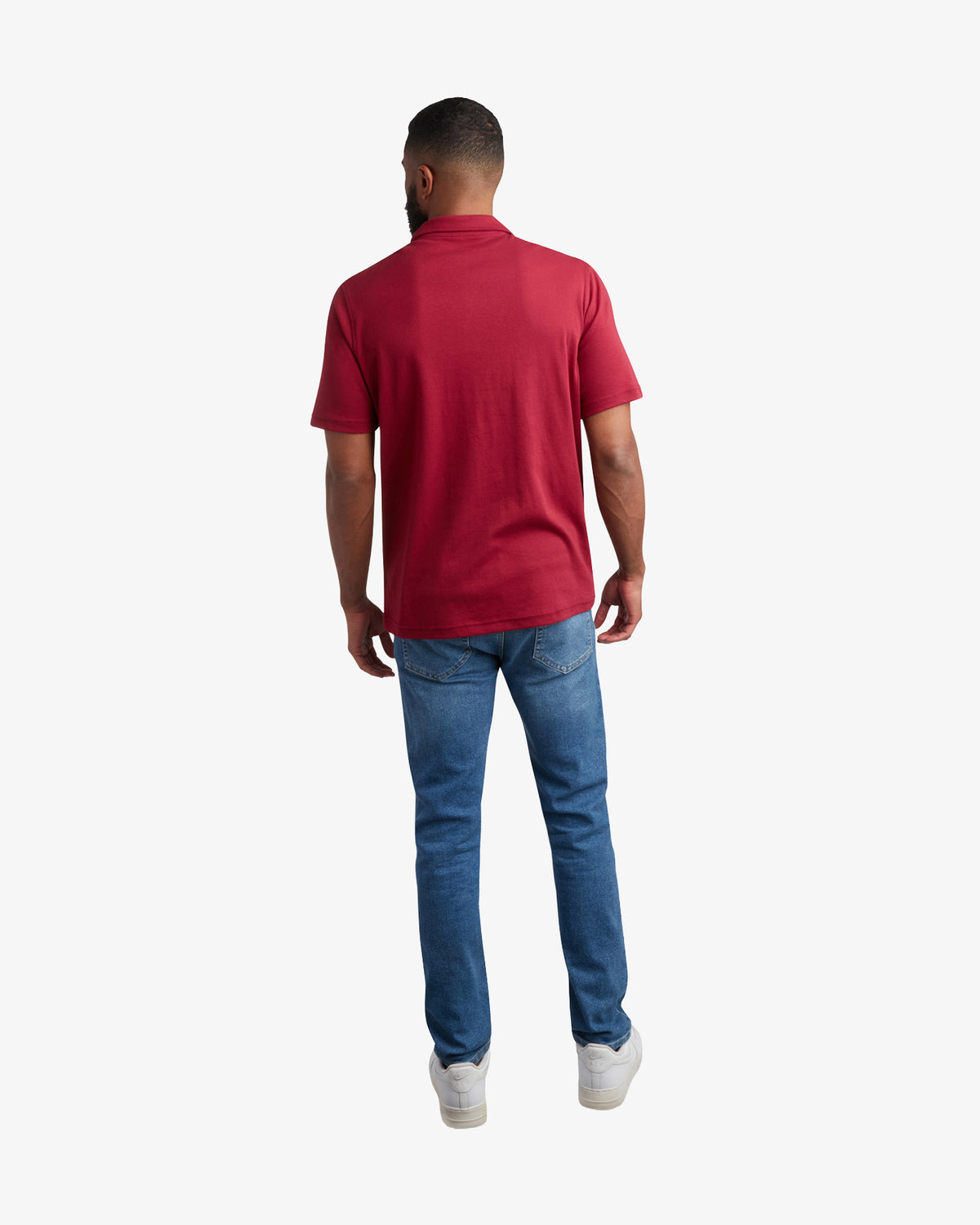 Men's Short Sleeve Interlock Polo - Redwood