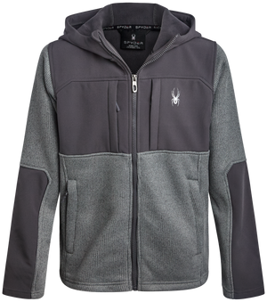 Boys Sweater Fleece Jacket - Pewter