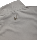 Mens Brushed Vertical Stripe Quarter Zip - Heather Grey