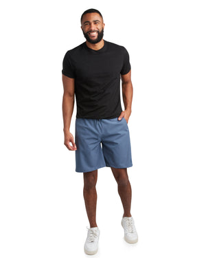 Mens Stretch Woven Shorts - Slate Blue