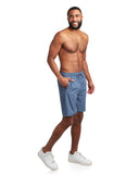 Mens Stretch Woven Shorts - Slate Blue