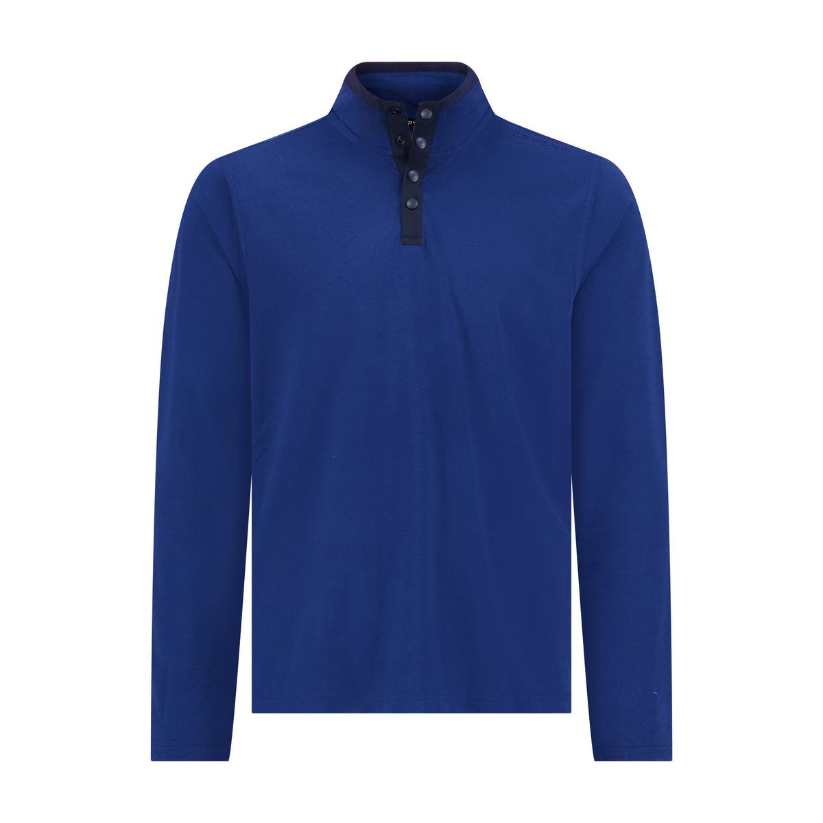Men's Marled French Terry Quarter Snap - True Blue