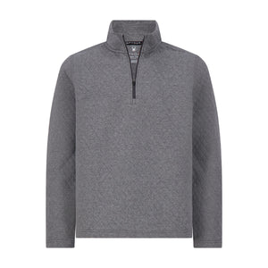 Mens Diamond Quilt Quarter Zip - Grey