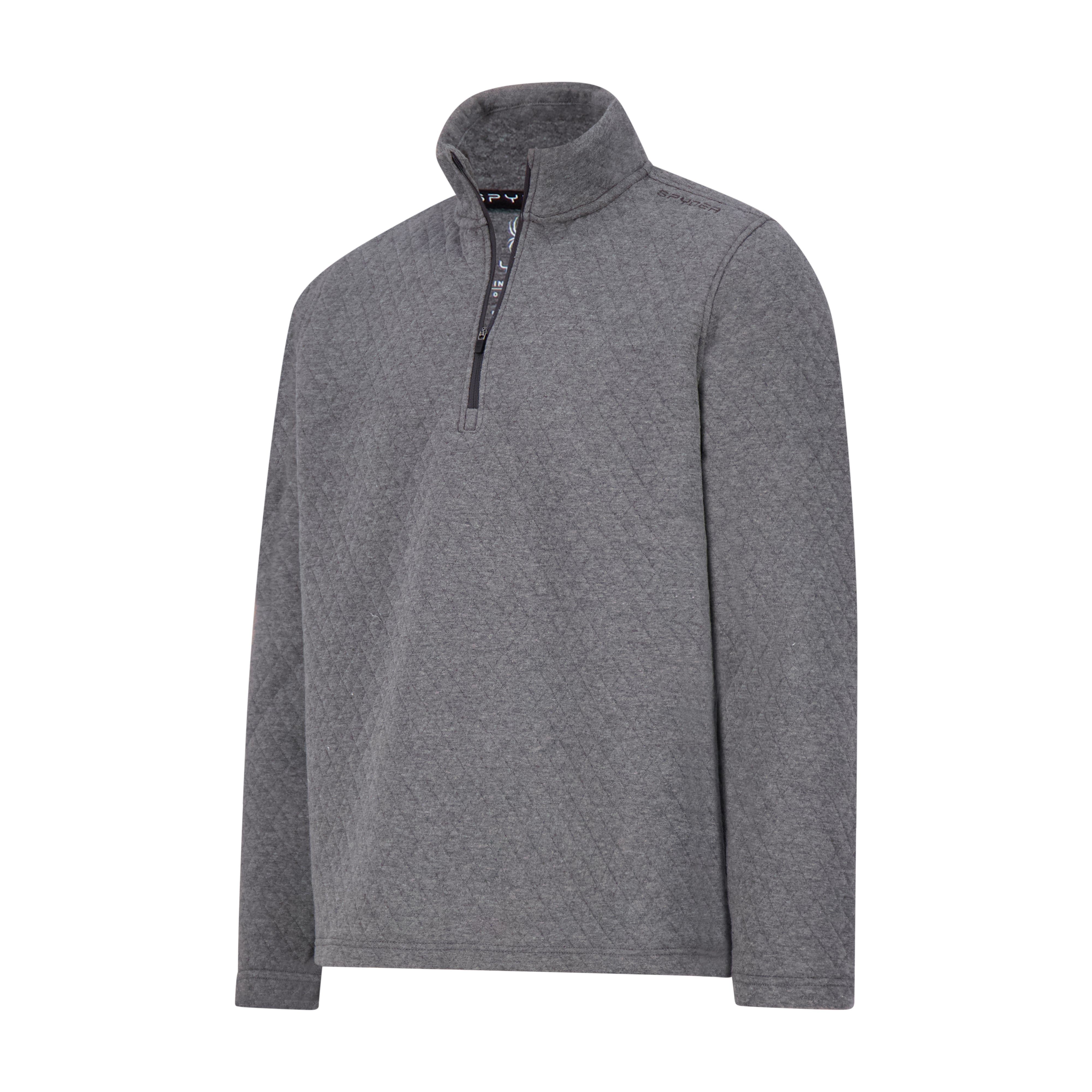 Mens Diamond Quilt Quarter Zip - Grey – Spyder