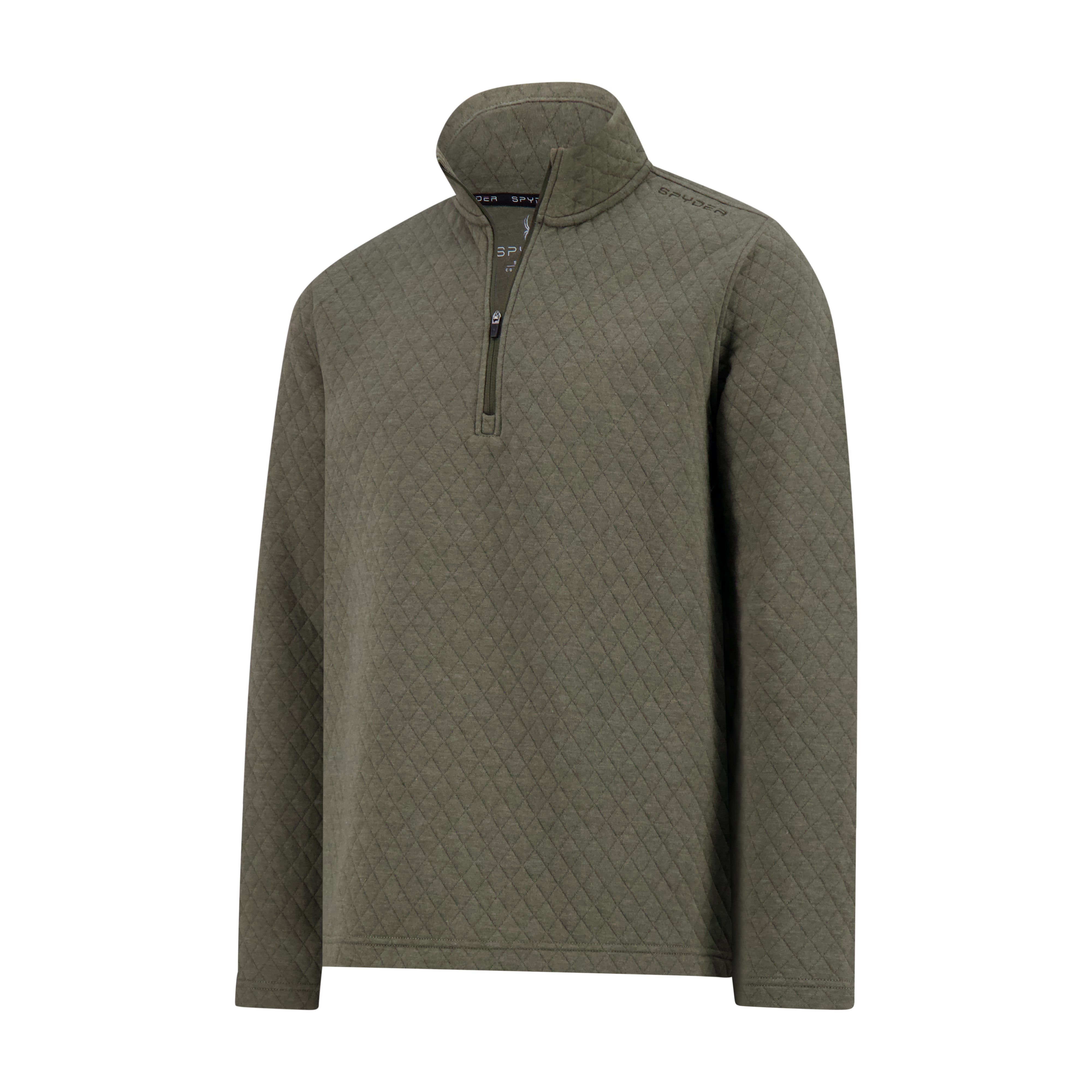 Men's Diamond Quilt Quarter Zip - Olive – Spyder