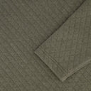 Mens Diamond Quilt Quarter Zip - Olive