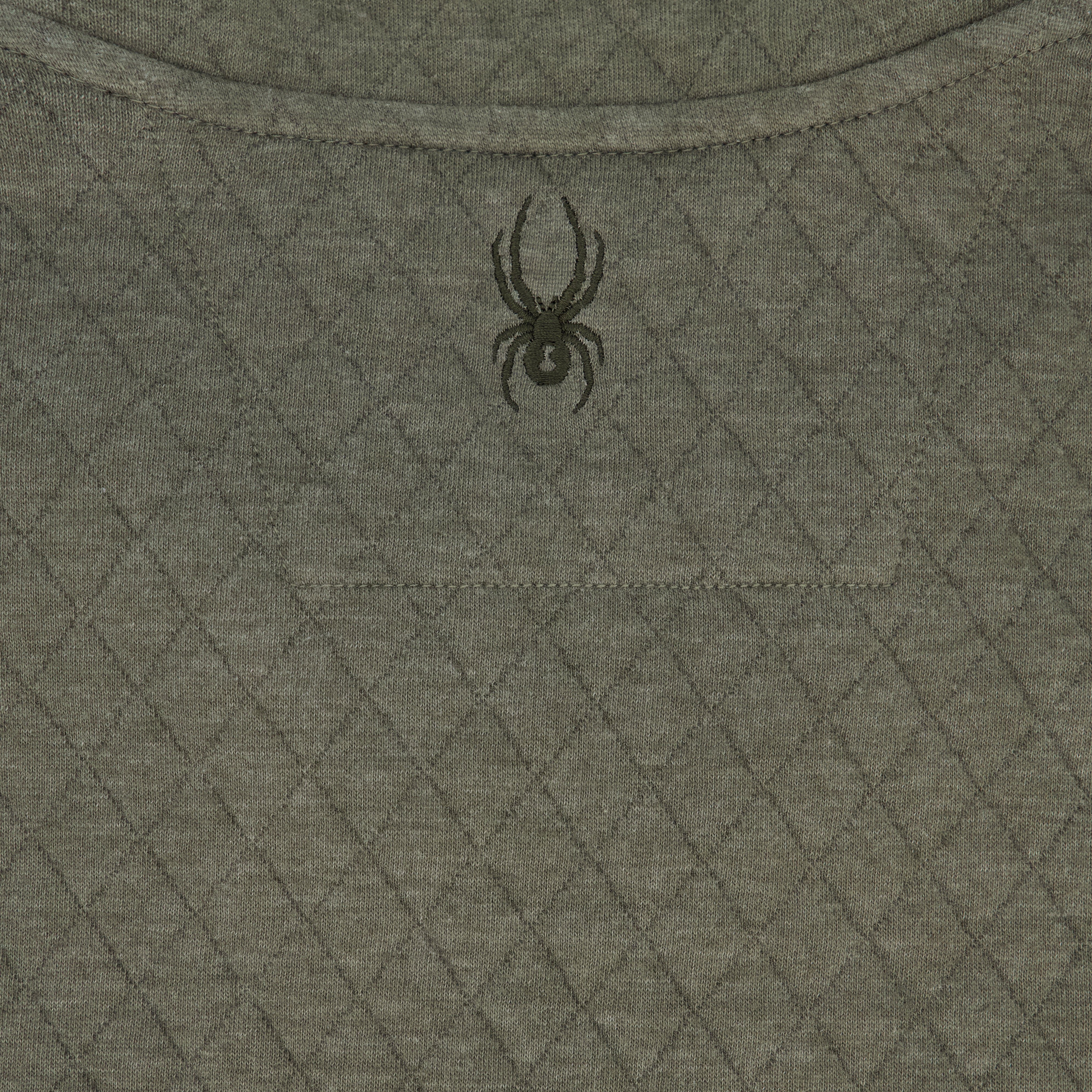 Men's Diamond Quilt Quarter Zip - Olive