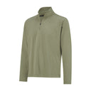 Mens Brushed Vertical Stripe Quarter Zip - Brown