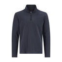 Mens Brushed Vertical Stripe Quarter Zip - Grey
