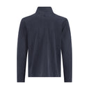 Mens Brushed Vertical Stripe Quarter Zip - Grey