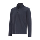 Mens Brushed Vertical Stripe Quarter Zip - Grey