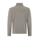 Mens Brushed Vertical Stripe Quarter Zip - Silver