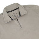 Mens Brushed Vertical Stripe Quarter Zip - Silver