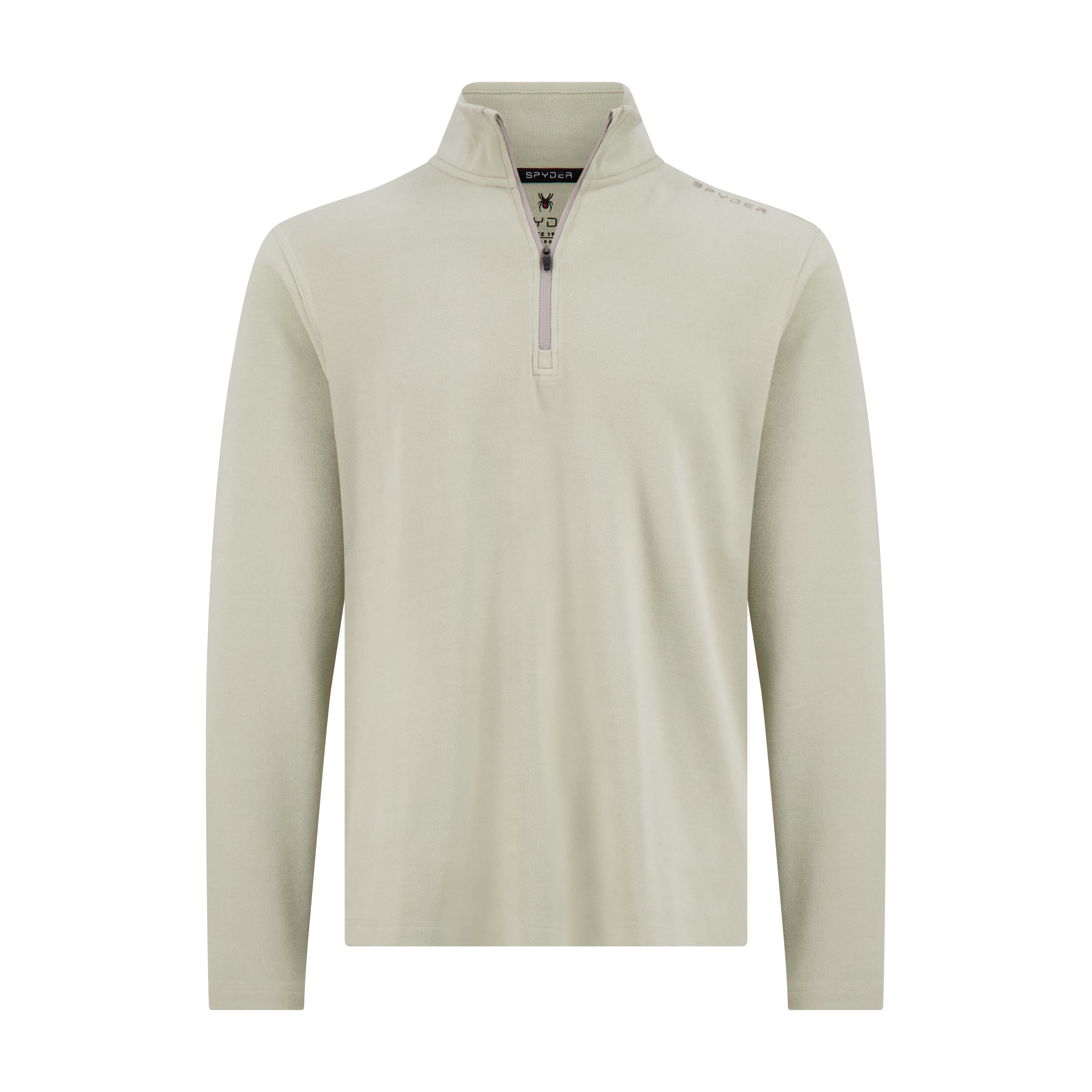 Mens Brushed Vertical Stripe Quarter Zip - Stone – Spyder