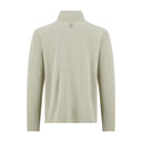 Mens Brushed Vertical Stripe Quarter Zip - Stone