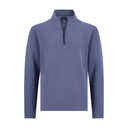 Mens Corduroy Quarter Zip - Midnight Blue