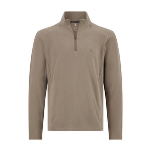 Mens Corduroy Double Knit Quarter Zip - Timber